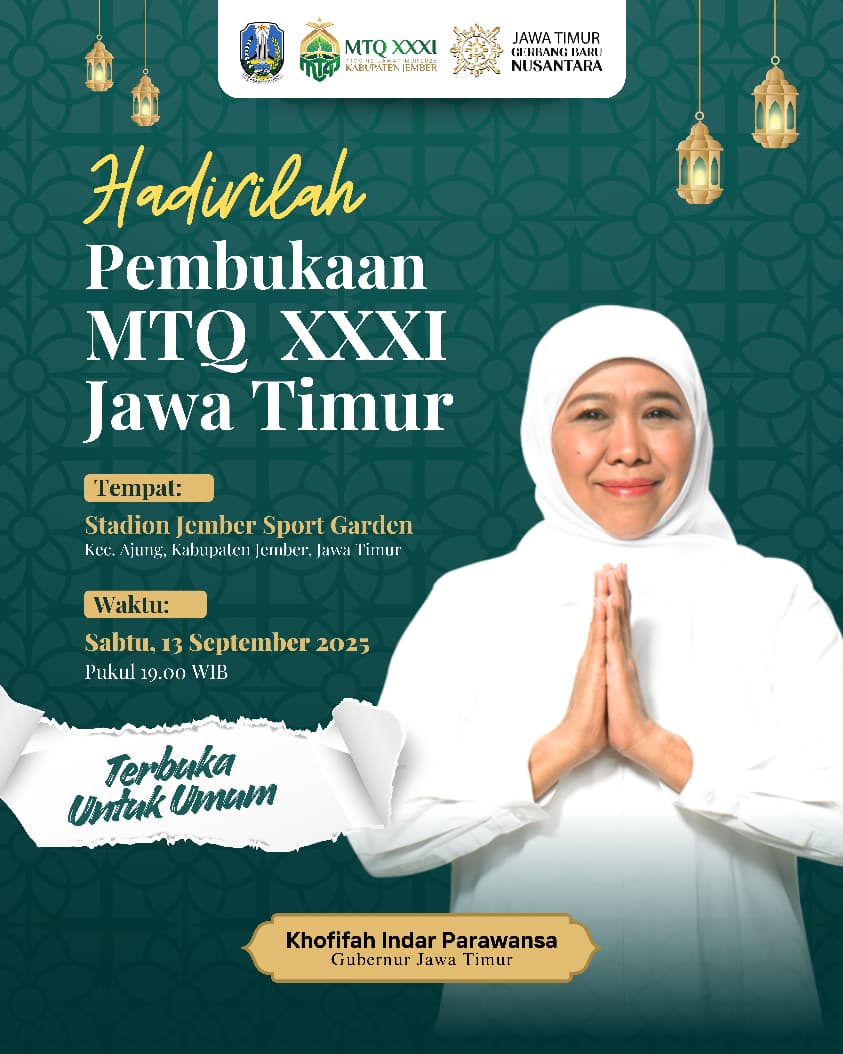 Gubernur Khofifah Optimis MTQ XXXI di Jember Bawa Keberkahan dan Dampak Ekonomi Positif
