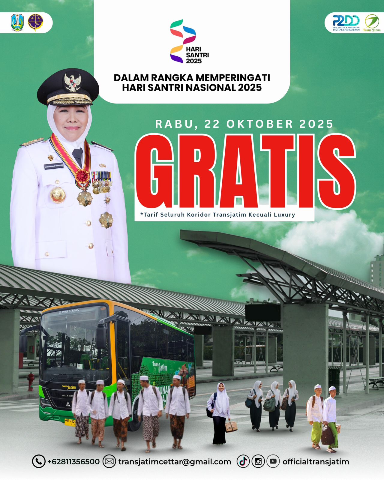 Gubernur Khofifah Gratiskan Tarif Trans Jatim, Bukti Kepedulian terhadap Transportasi Aman dan Berkelanjutan