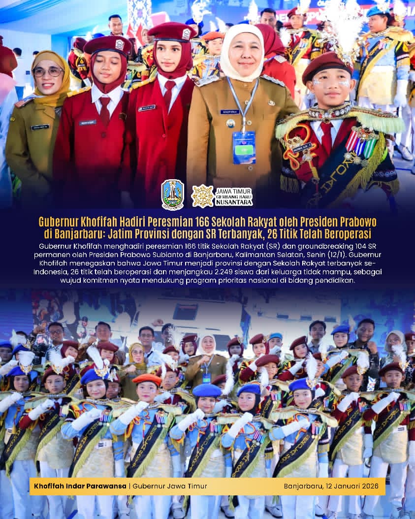Gubernur Khofifah Pastikan Sekolah Rakyat di Jawa Timur Berjalan Optimal dan Menjangkau Ribuan Siswa Rentan