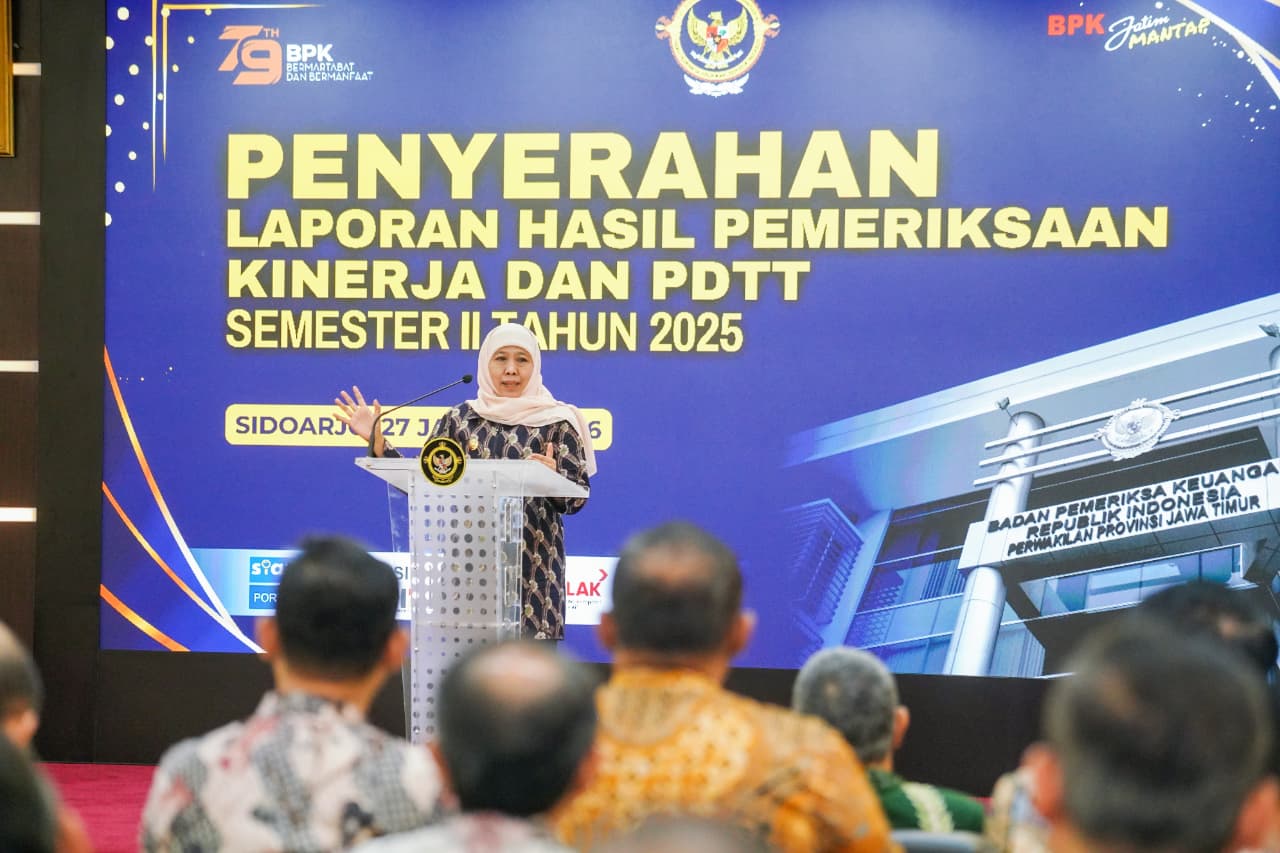 Gubernur Khofifah Jadikan Rekomendasi BPK sebagai Fondasi Penguatan Tata Kelola dan Kinerja Pelayanan Publik di Jawa Timur