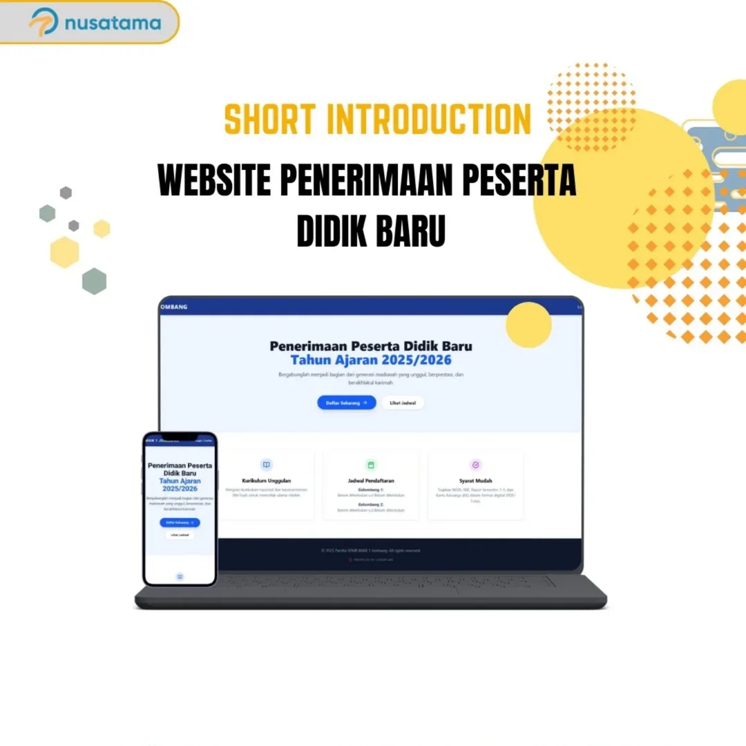 PPDB Online Oleh Nusatama | Sistem Penerimaan Siswa Baru Berbasis Digital