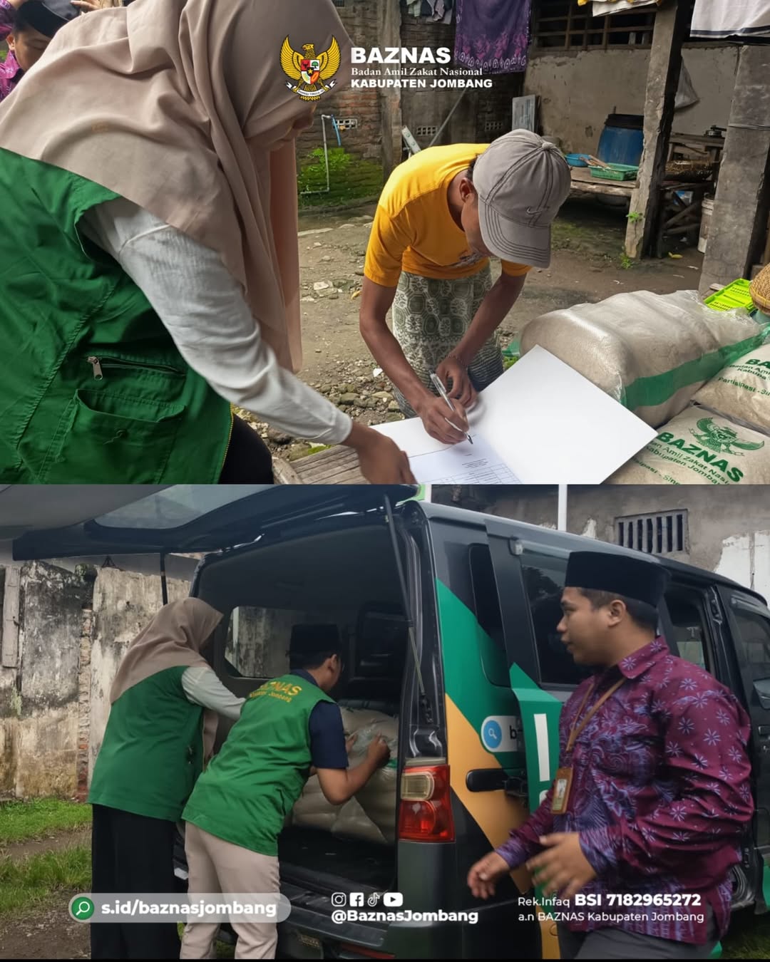 Pesantren dan Rumah Yatim Terima Bantuan Beras dari BAZNAS Jombang