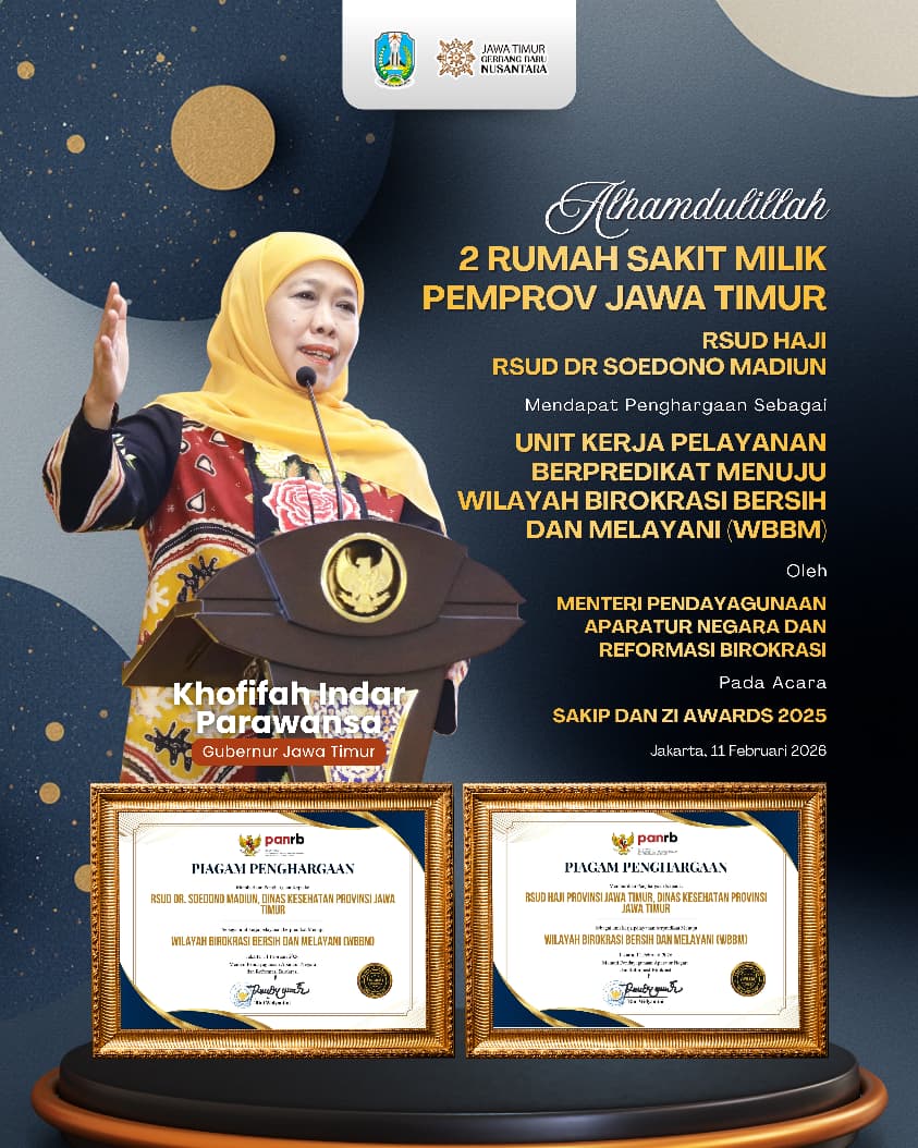 Gubernur Khofifah Pastikan Reformasi Birokrasi di Jatim Berorientasi Dampak, Dua RSUD Raih Predikat WBBM 2025