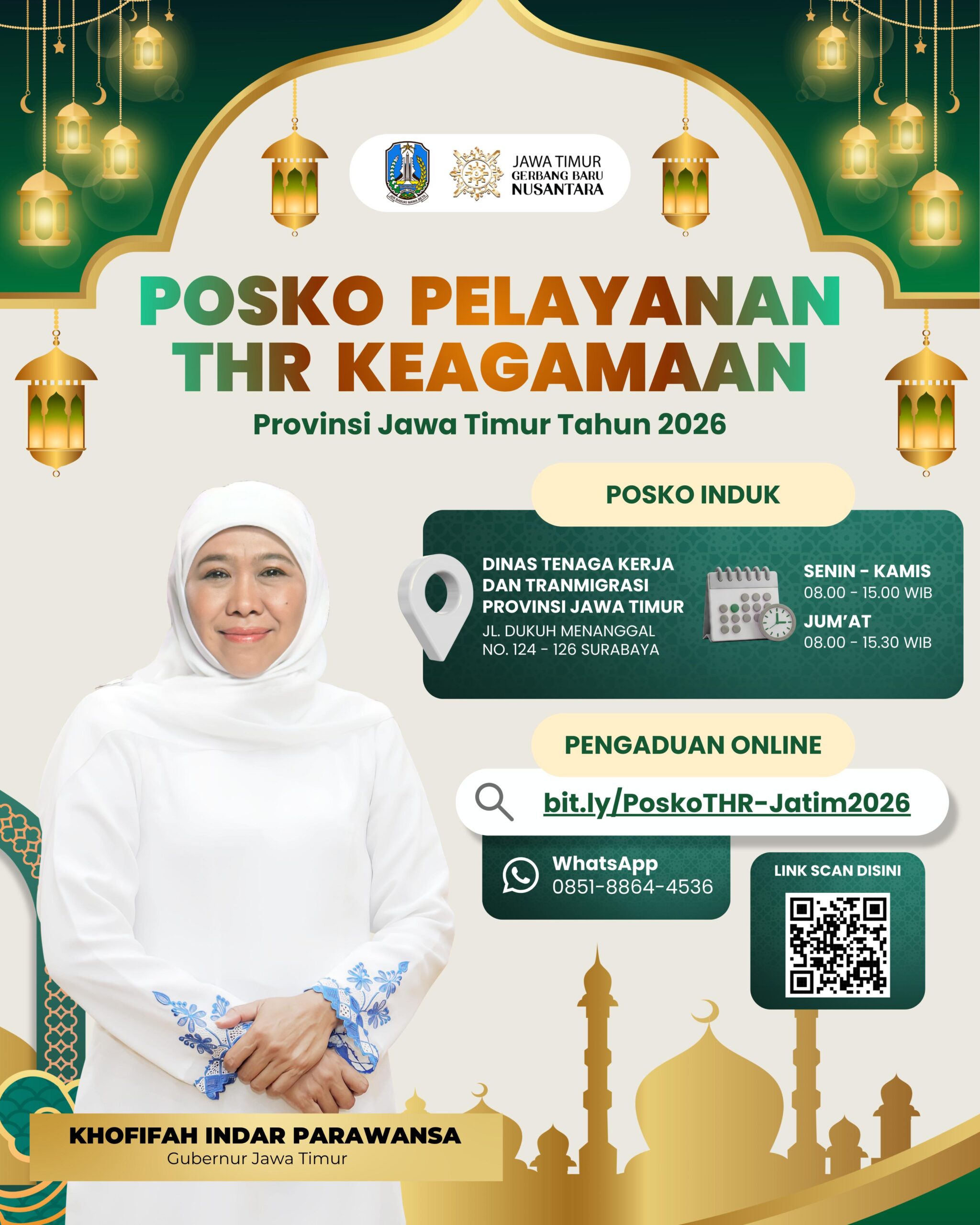 Gubernur Khofifah Dorong Pembayaran THR Tepat Waktu untuk Jaga Daya Beli