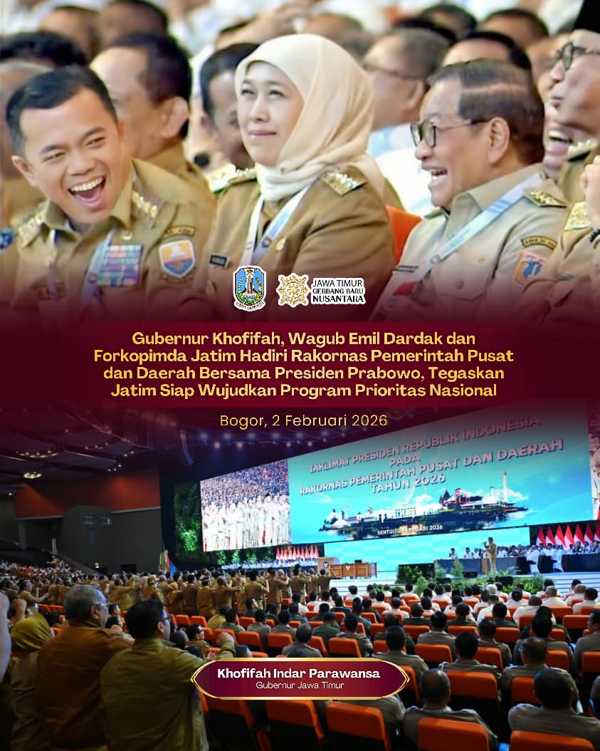 Gubernur Khofifah Hadiri Rakornas Pemerintah Pusat dan Daerah, Jatim Siap Perkuat Ketahanan Pangan dan SDM