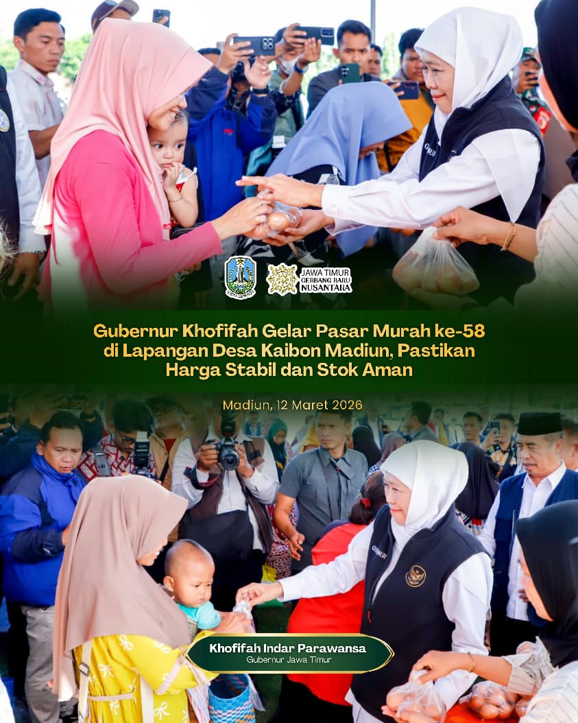 Gubernur Khofifah Dukung UMKM Lewat Pasar Murah di Madiun