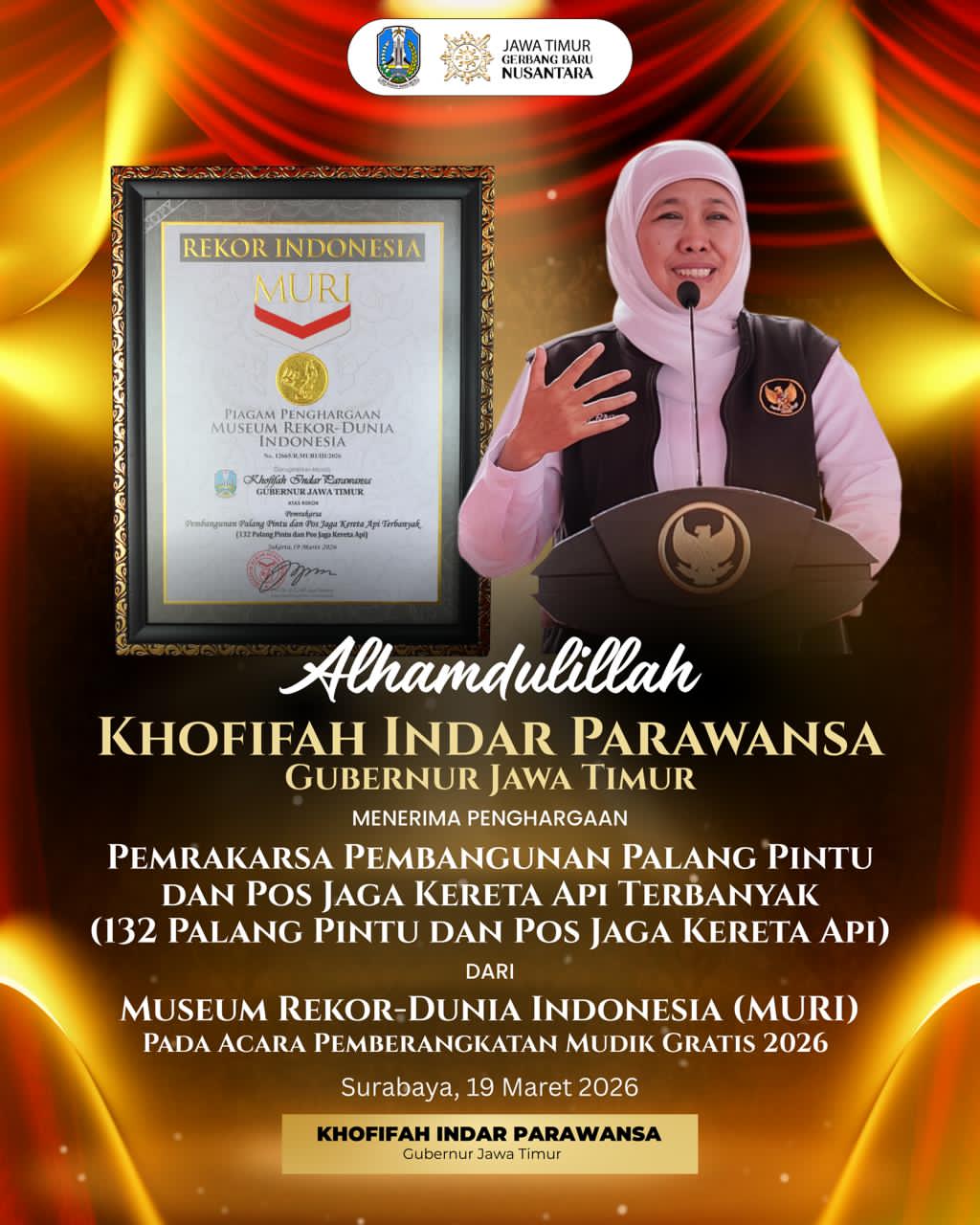 Gubernur Khofifah Berangkatkan 4.000 Pemudik, Program Mudik Gratis Jadi Solusi Aman dan Terjangkau