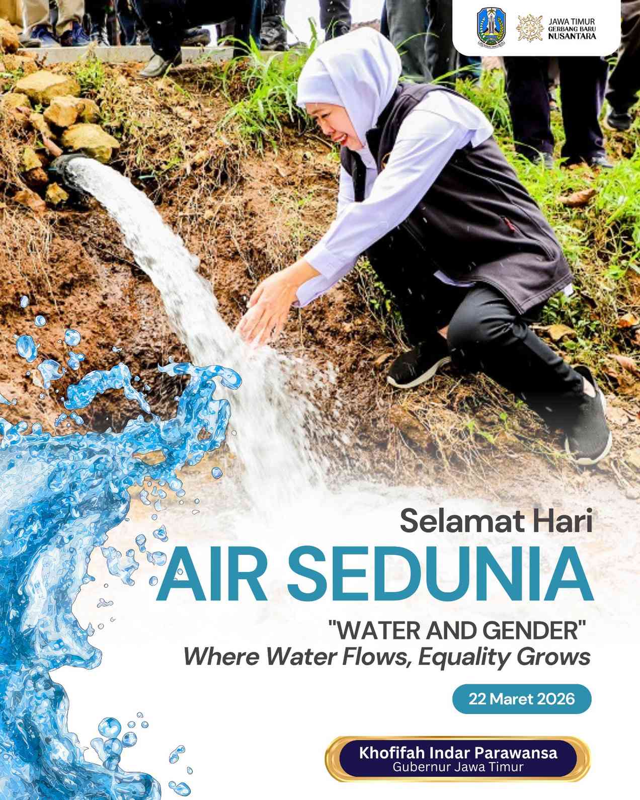 Gubernur Khofifah: Akses Air Bersih Buka Peluang Hidup Sehat dan Setara