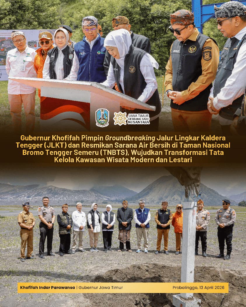Gubernur Khofifah Resmikan Air Bersih dan Mulai JLKT, Perkuat Transformasi Pariwisata Bromo Berkelanjutan