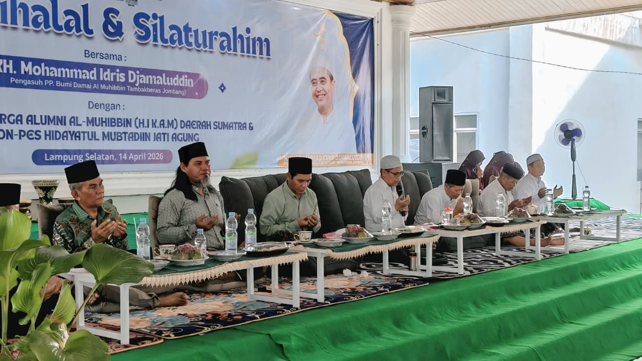 Halal Bihalal HIKAM Sumatra Berlangsung Khidmat di Lampung, Pengasuh Tekankan Ibadah dan Mahabbah Ulama sebagai Jalan Surga