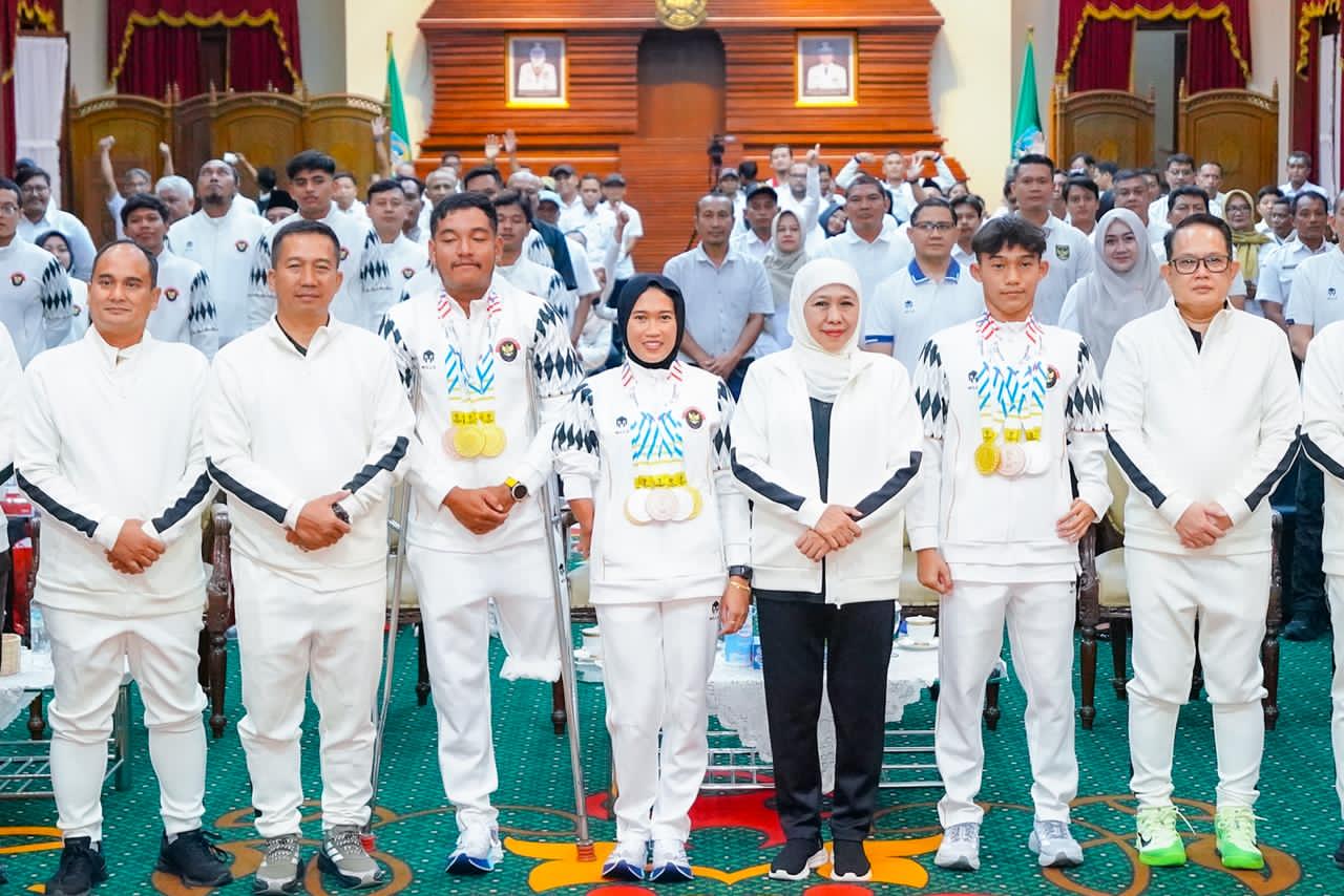Gubernur Khofifah Apresiasi Prestasi Atlet Paralimpik Jatim, Sumbang 35 Medali dan Raih Bonus Rp1,845 Miliar