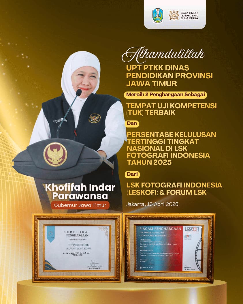 Gubernur Khofifah Soroti Peran Strategis UPT PTKK Jatim dalam Cetak SDM Unggul Berbasis Industri dan Teknologi