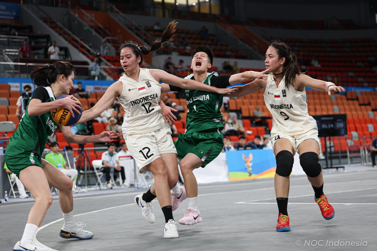 Performa Solid Antar Timnas Basket 3×3 Putri Indonesia ke Babak 16 Besar Asian Beach Games