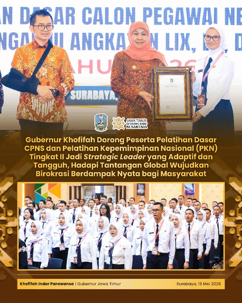 Gubernur Khofifah Minta ASN Jadi Game Changer Birokrasi yang Mampu Hadirkan Solusi Nyata bagi Masyarakat