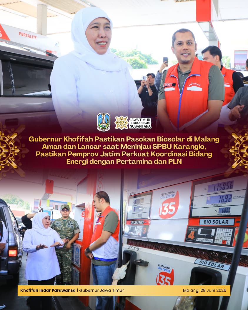 Gubernur Khofifah Perkuat Sinergi dengan Pertamina dan PLN untuk Menjaga Ketahanan Energi serta Kelancaran Distribusi BBM di Jawa Timur