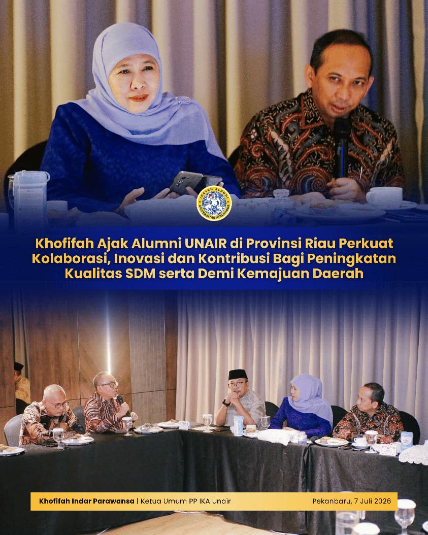 Gubernur Khofifah Dorong Alumni UNAIR Menjadi Agen Kolaborasi dan Penggerak Peningkatan Kualitas SDM Indonesia