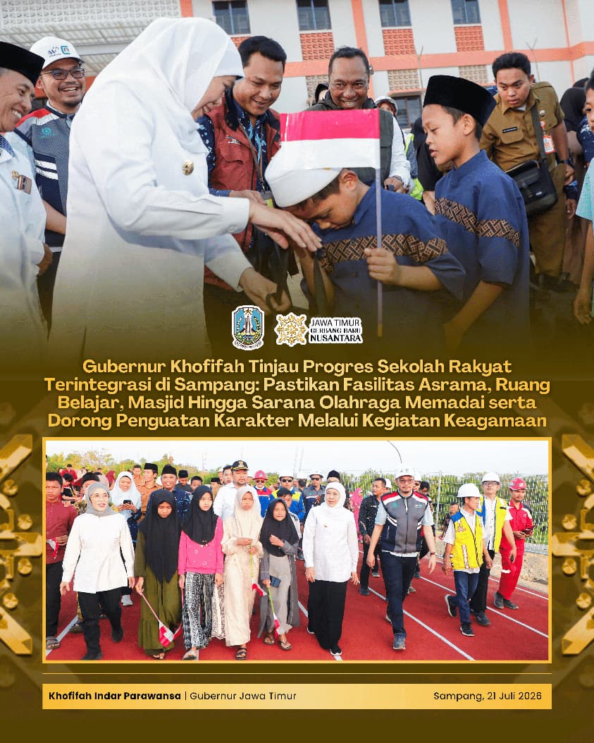 Gubernur Khofifah Dorong SRT Sampang Jadi Model Pendidikan Terpadu Berbasis Karakter dan Prestasi