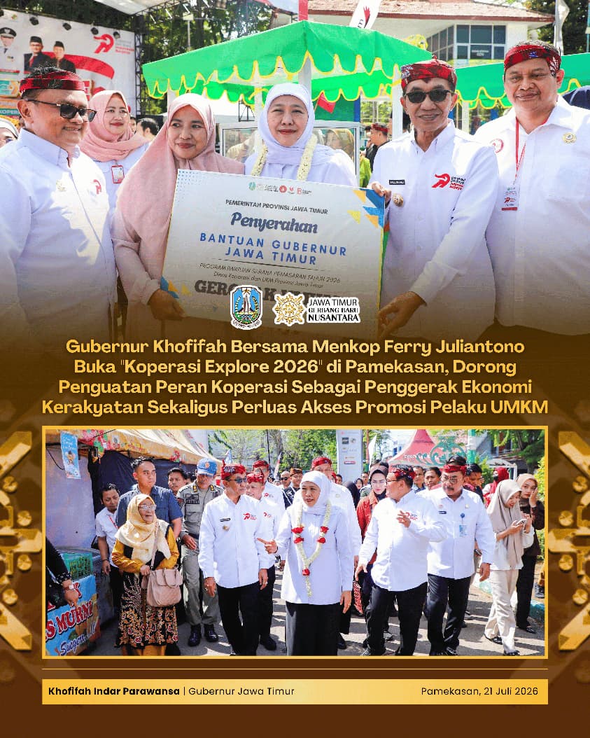 Gubernur Khofifah Optimistis Koperasi Explore 2026 Dongkrak Omzet UMKM dan Perkuat Perputaran Ekonomi Daerah